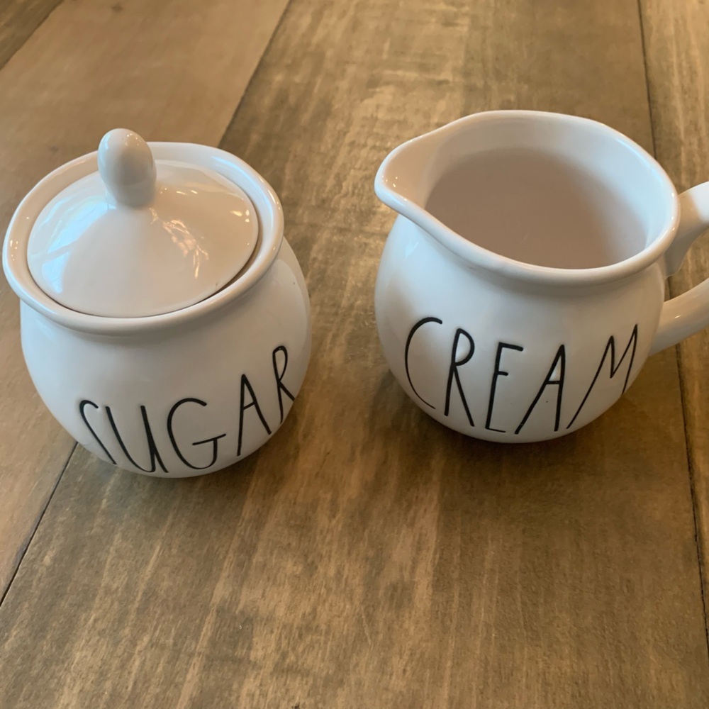 Rae Dunn Cream and Sugar ceramic containers